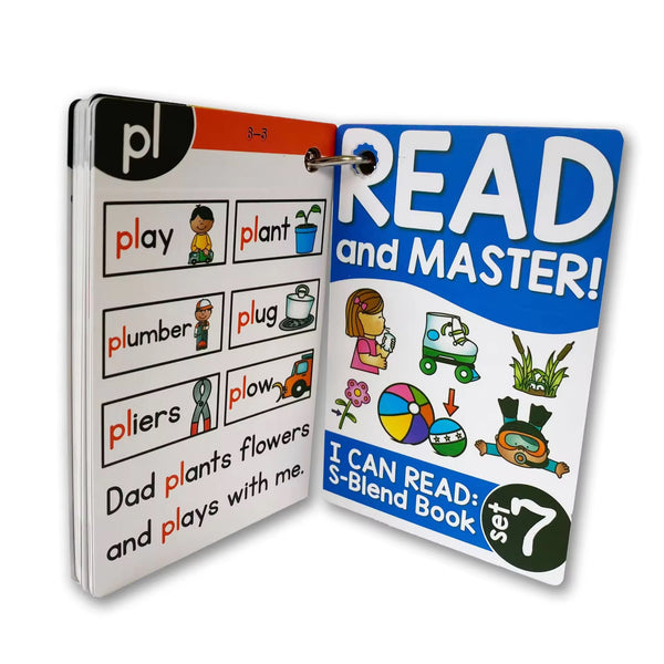 EducratePH Read & Master Ring Book Set | Phonics Blend Flashcards | Early Reading Tool for Kids (64 Pages