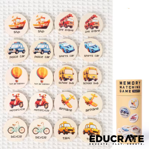 WOODEN MEMORY MATCHING GAME  20pcs