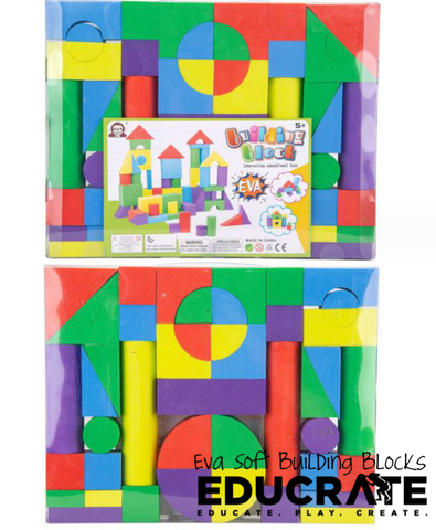 SOFT BLOCKS EVA SHAPES bricks  47pcs water play high density