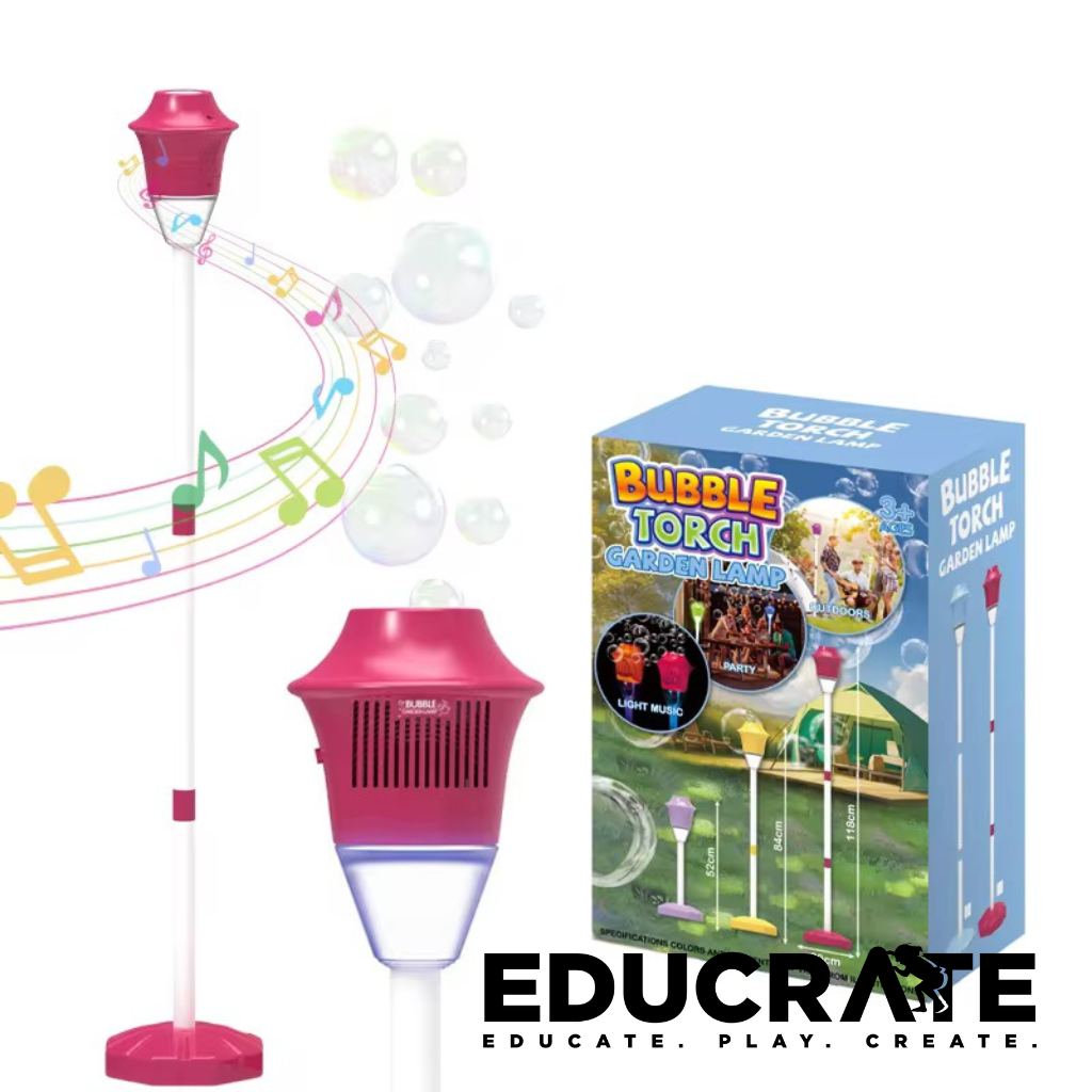Bubble Standing Torch Machine  Garden Lamp with Lights & Sounds 118cm tall