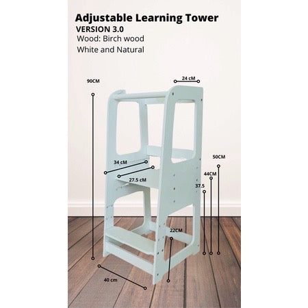 LEARNING TOWER / KITCHEN HELPER : ADJUSTABLE IN HEIGHT 3 LEVEL
