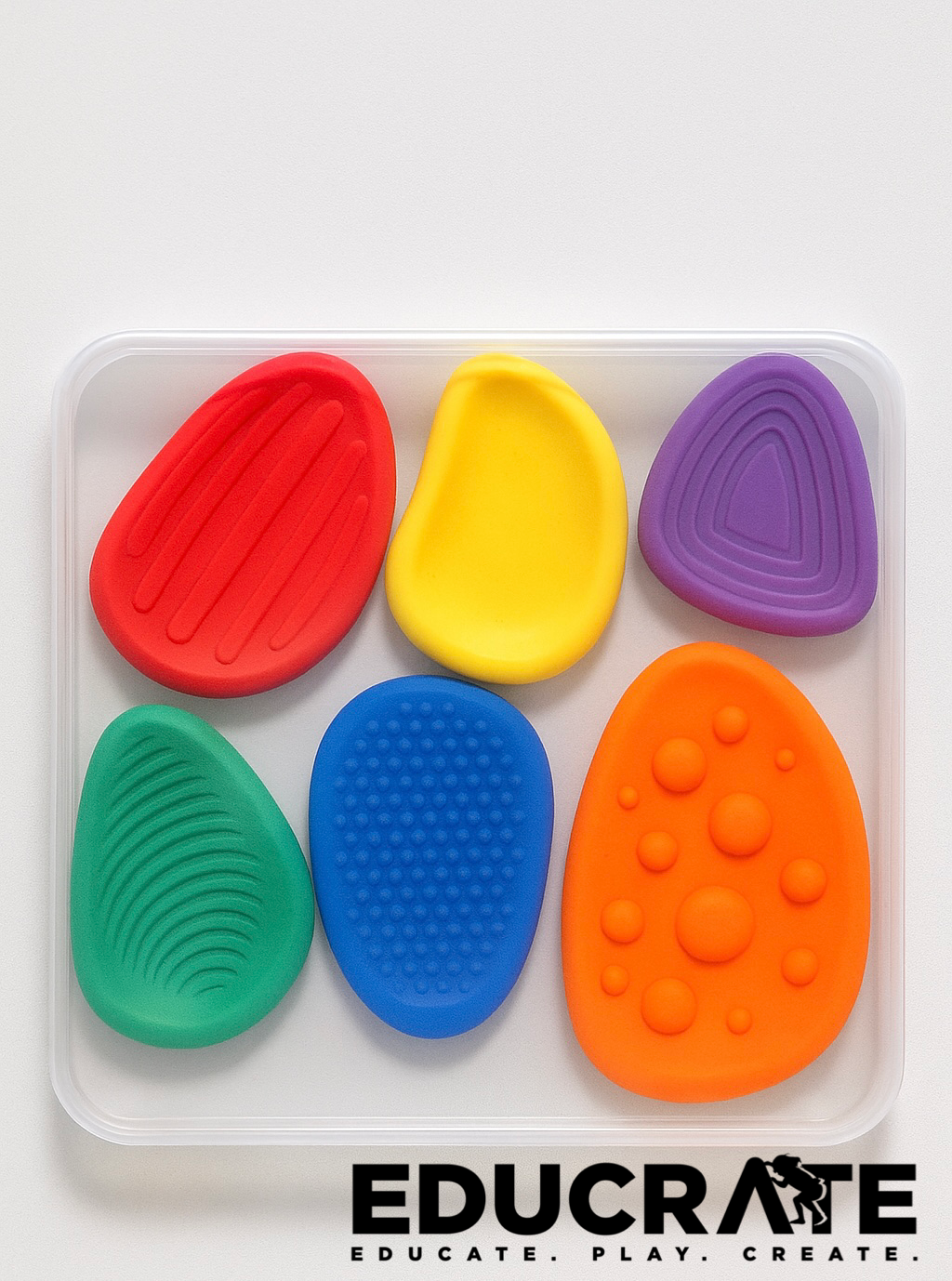 6-piece Textured Hand Sensory Stones