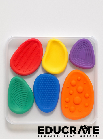 6-piece Textured Hand Sensory Stones