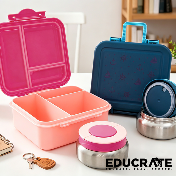 EducratePH Bento Box with Handle + Stainless Soup Jar (2-in-1 Lunch Set) Lunchbox