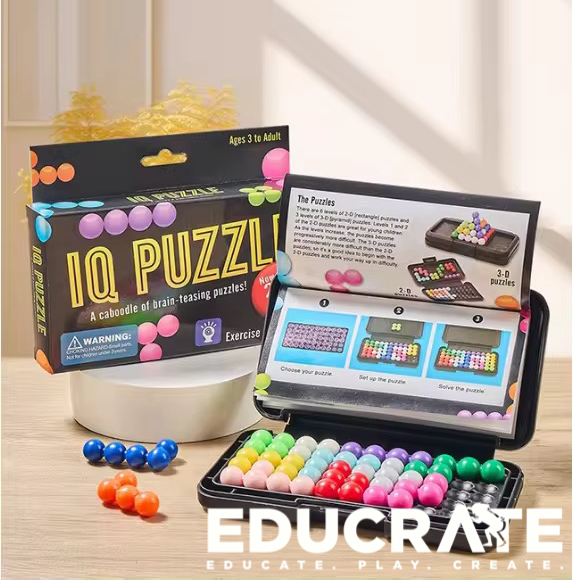 IQ Puzzle Brain Teaser Game – 200+ Challenges in One Compact Case