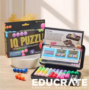 IQ Puzzle Brain Teaser Game – 200+ Challenges in One Compact Case