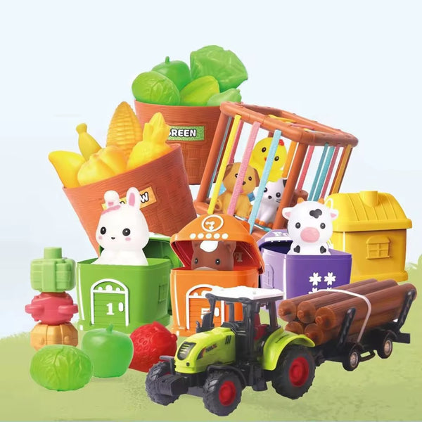 educratePH 4-in-1 Farm Theme Starter Toy Set | Early Learning & Pretend Play (6 Months+)