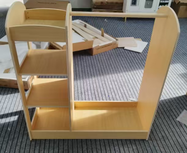 EducratePH Montessori Toddler Closet with Mirror & Open Shelves / kids wardrobe