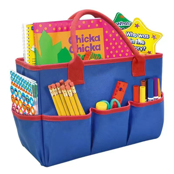Educrateph Kids & teacher Activity Organizer Tote | Portable Art & Book Storage Caddy | Craft Bag