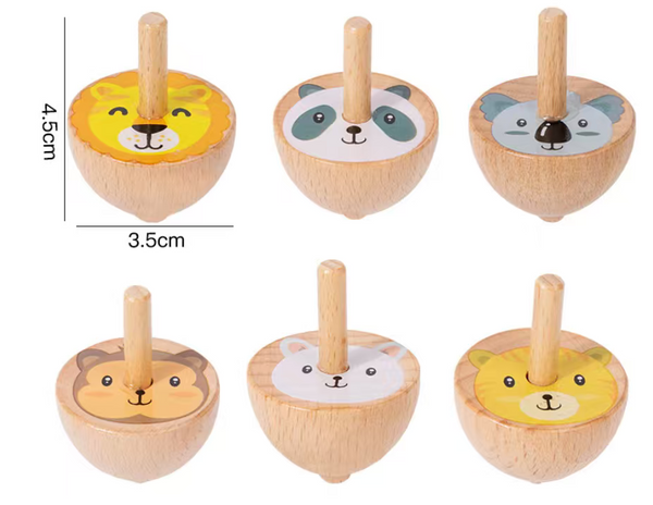EducratePH Classic Wooden Spinning Tops for Kids