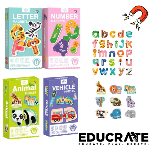Magnetic Alphabet / Numbers / Letter / Animals and Vehicle