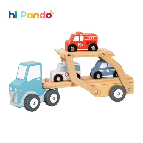 Hi Pando Double Decker Wooden Car Carrier bu Educrateph