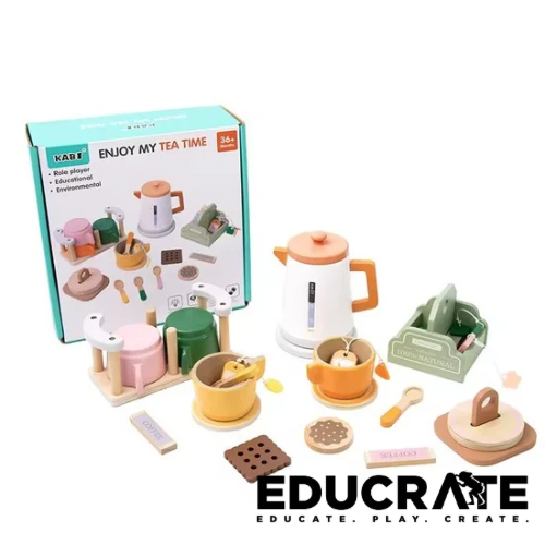 Kabi Enjoy My Tea Time – Wooden Pretend Play Tea Set (36+ Months) educrateph