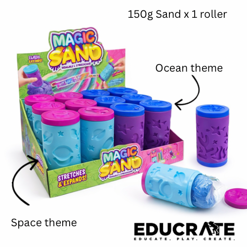 EducratePh Magic Cotton Sand Roller Set Ocean OR Space (Stretch & Moldable) 150g x 1roller