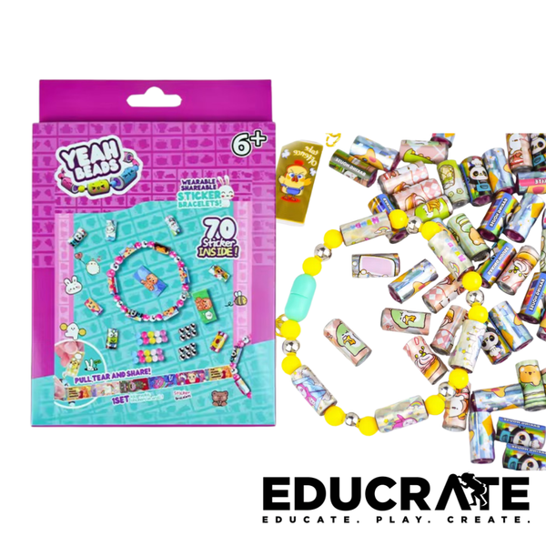 EducratePH Sticker Bracelet Kit (Wearable Sticker Bracelets) – 70 Stickers Inside | Ages 6+