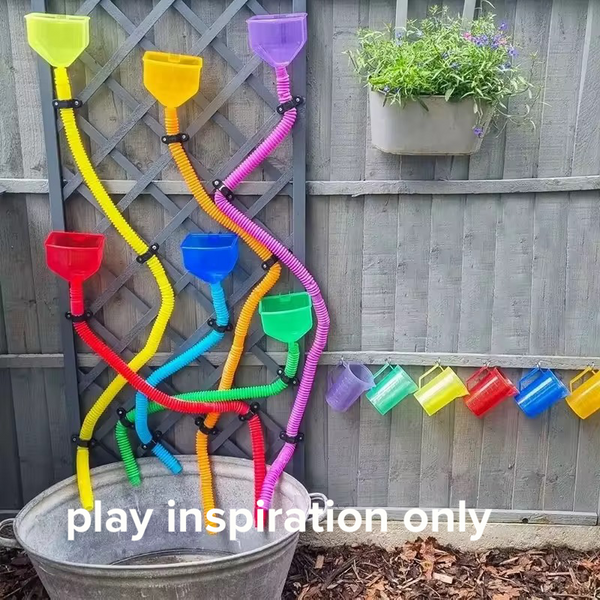 6pcs Water Play Funnels for Kids – Colorful Pouring Cups Sensory Play / Steam