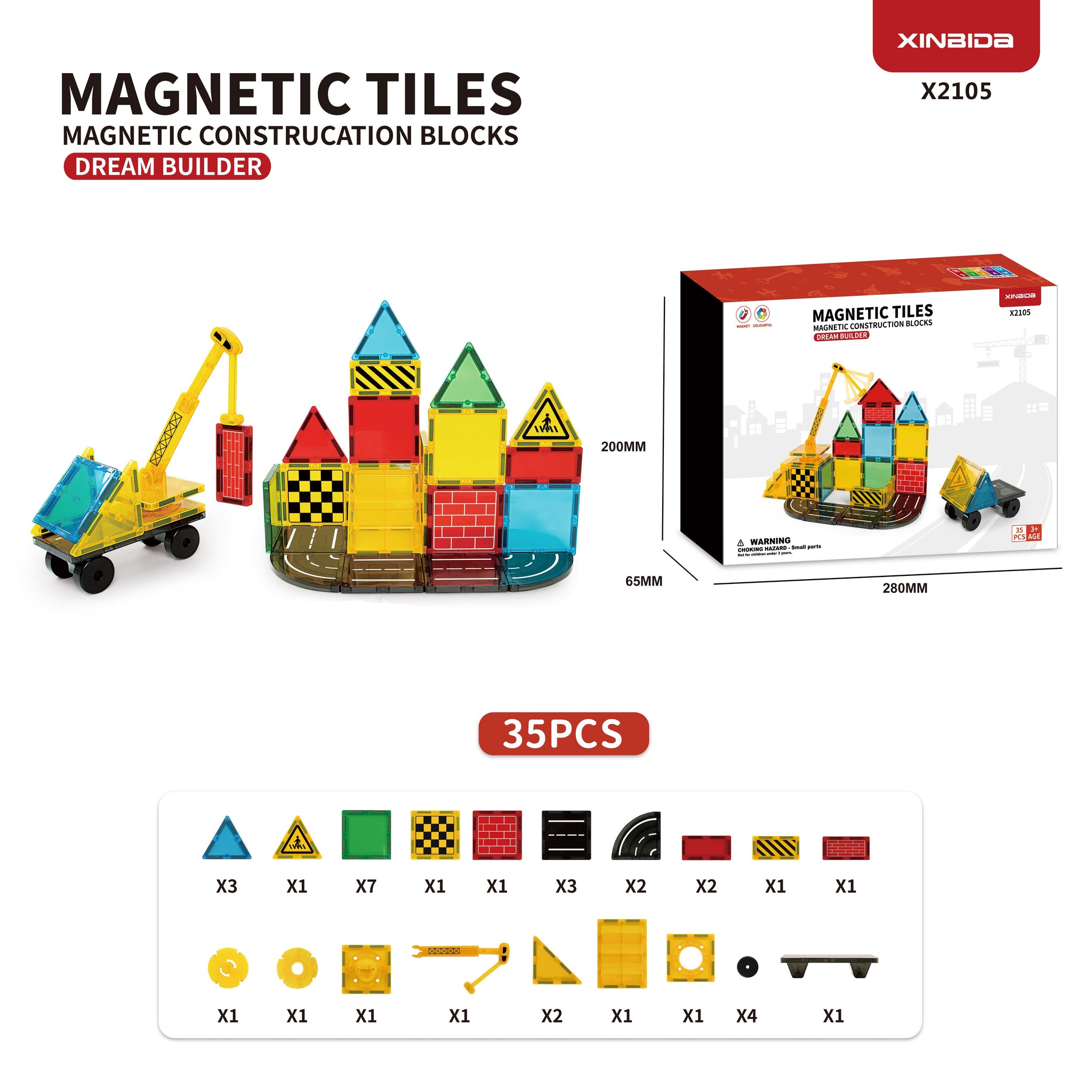 Magnetic tiles Dream Builder Construction Set