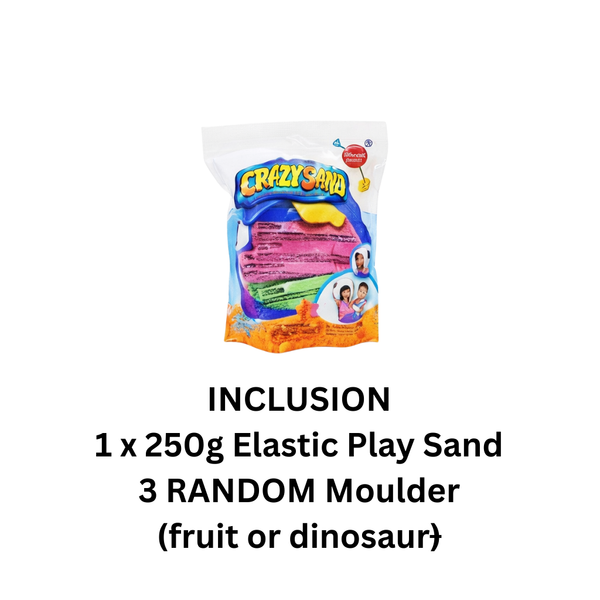 EducratePH 250g Elastic Stretch Play Sand with 3 Random Moulders | Sensory Sand Kit for Kids |
