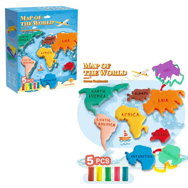 EducratePH Educational Play Dough Stamp Set  | Space Planets Dinosaurs Continents | Creative Sensory | Ages 3+