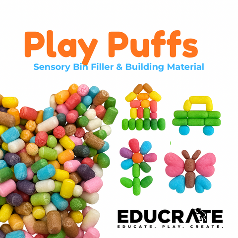 PlayPuffs Sensory Craft Blocks – Colorful Building & Creative Play for Kids | Arts & Crafts