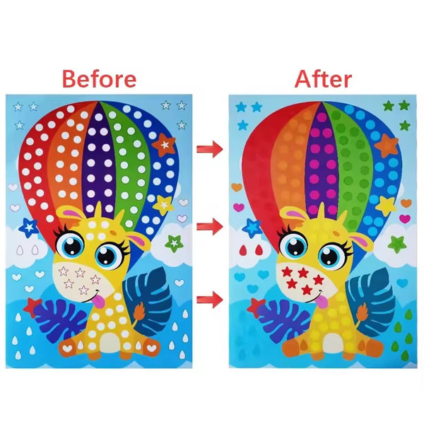 educratePH Dot Sticker Activity Sheets – 2 Sheets per Pack | Fun Art & Craft Geometric