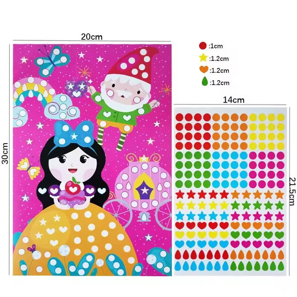 educratePH Dot Sticker Activity Sheets – 2 Sheets per Pack | Fun Art & Craft Geometric