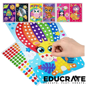 educratePH Dot Sticker Activity Sheets – 2 Sheets per Pack | Fun Art & Craft Geometric