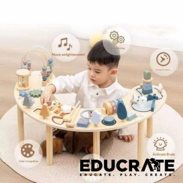 EducratePH Moon Activity Table Multi-Activity Sensory Play & Learning Table