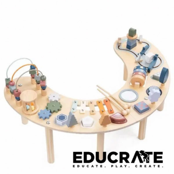 EducratePH Moon Activity Table Multi-Activity Sensory Play & Learning Table
