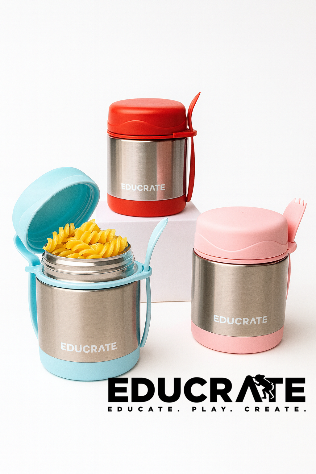 EDUCRATEPH Food Jar 300ml – Thermal Lunch Container | Stainless Steel Hot Cold Food