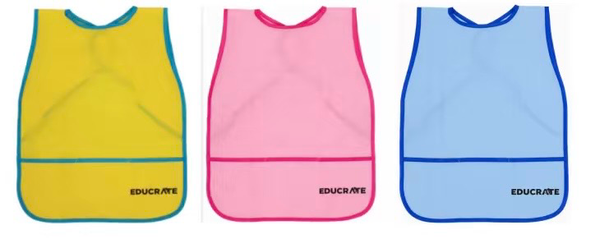 EducratePH Kids Art Smock Painting Apron for Toddler & Kids | Protective Craft Apron for Painting, Drawing & Art Activities