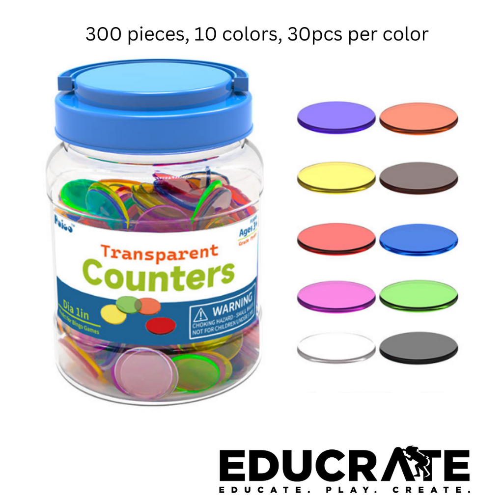 Transparent Color Counting chips 300 pieces Math Manipulatives – Wear ...