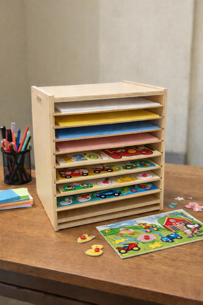 EducratePH Tidy Play Puzzle & Paper Organizer Shelf