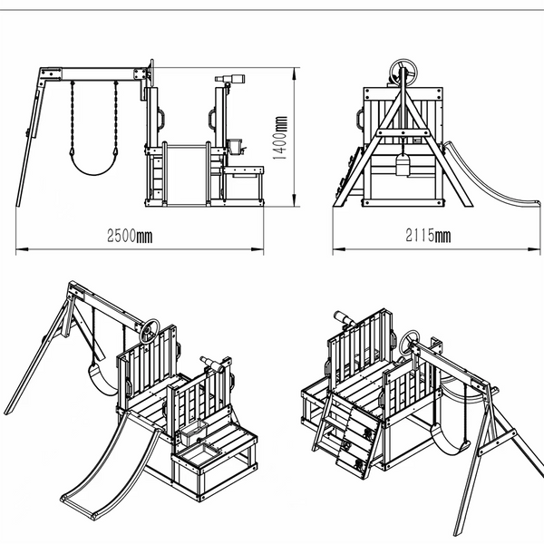 Epic Play Center - Outdoor Playground for kids 3-7 years old