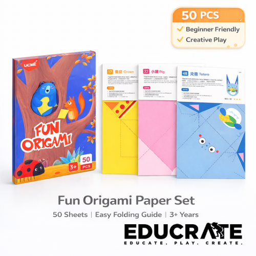 EducratePH Fun Origami Paper Set for Kids  (50 Sheets) easy to difficult level