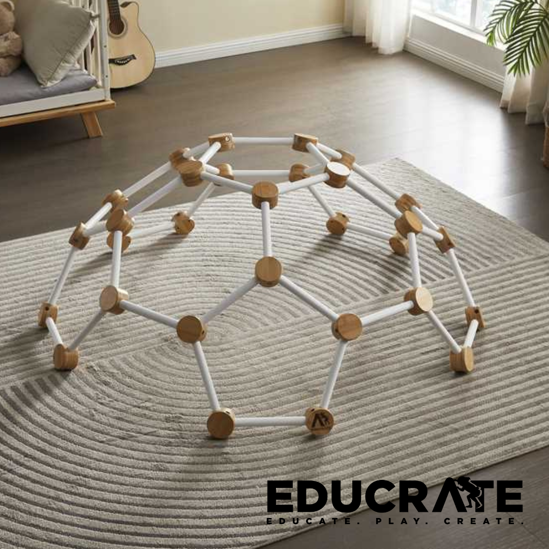 Colorful Indoor Wooden Climbing Play Dome