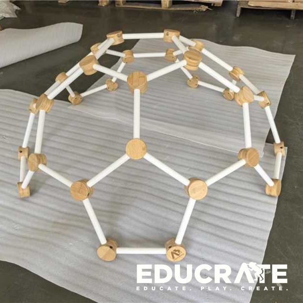Colorful Indoor Wooden Climbing Play Dome