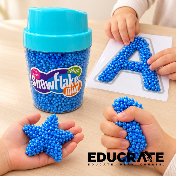 EducratePH Mini Snowflake Mud Foam Bead Sensory Toy for Kids | Moldable Squeeze & Shape Activity