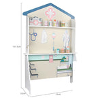 EductatePH Pretend Play Hospital Set | Wooden Doctor Clinic Station with Accessories