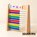 10 row Wooden Abacus Arithmetic Kids Toddler number math
