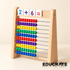 10 row Wooden Abacus Arithmetic Kids Toddler number math