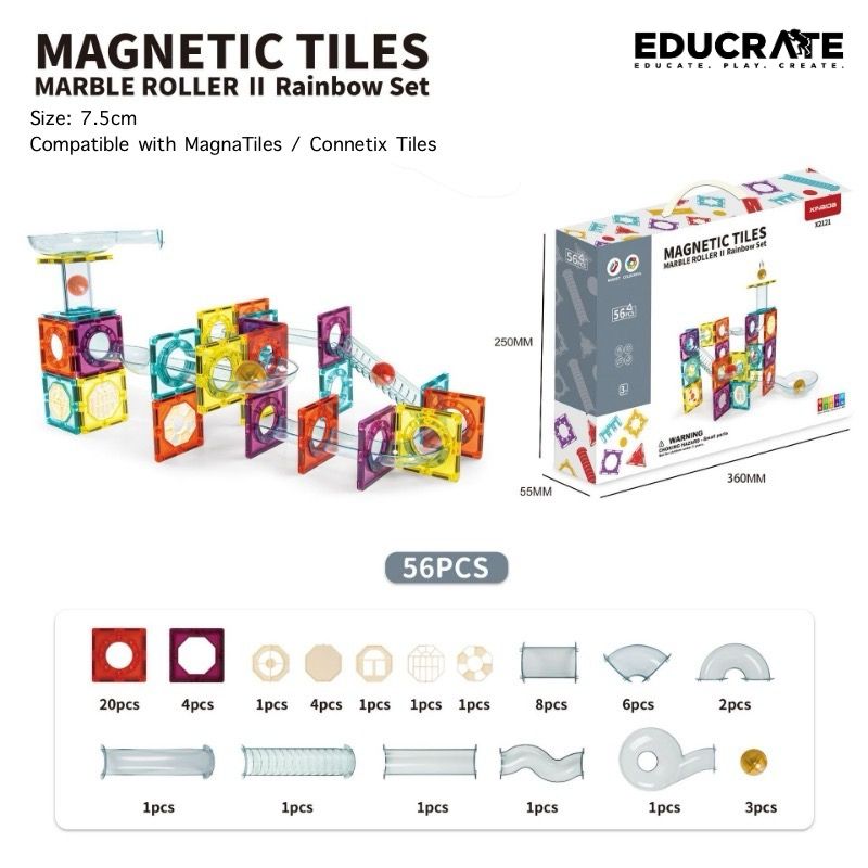 Magnetic Tiles Marble Run 56pcs