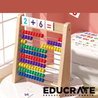 10 row Wooden Abacus Arithmetic Kids Toddler number math