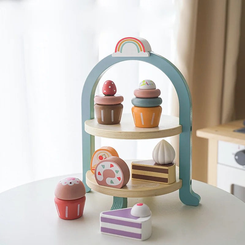 KABI wooden cake pop shop / pretend play afternoon tea
