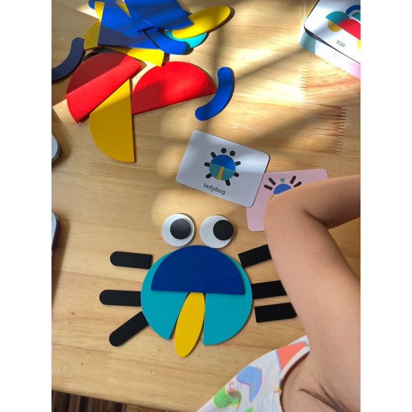 TANGRAM shape puzzle with pattern cards