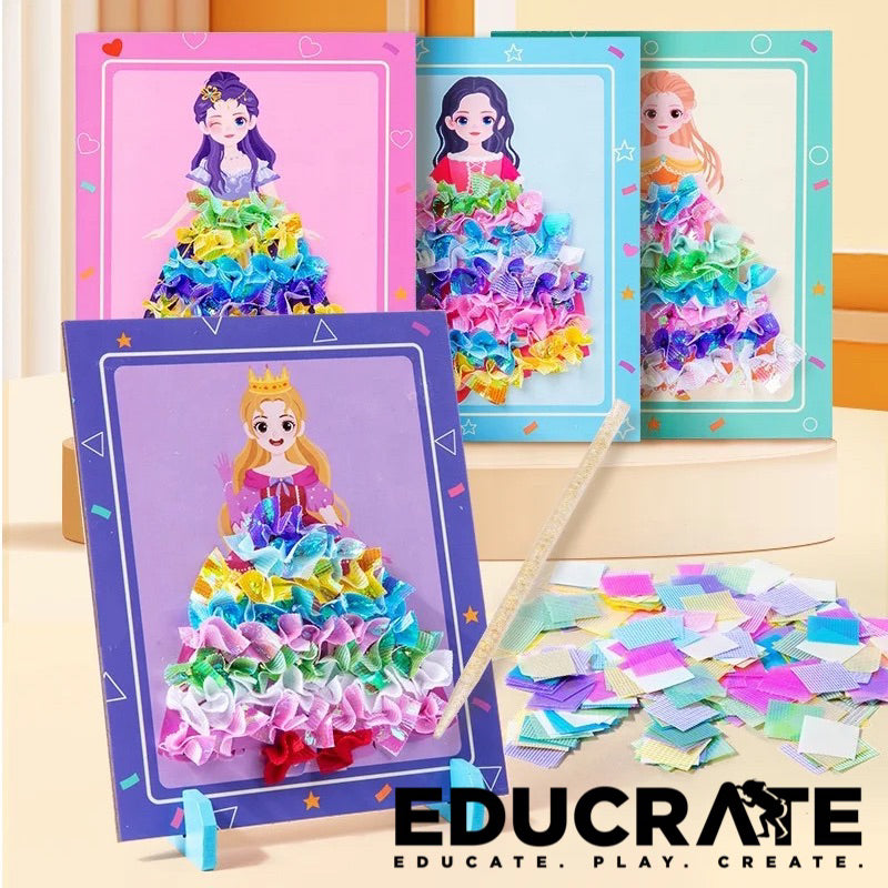 Poking Embroidery Princess Dress up Game arts fine motor skill