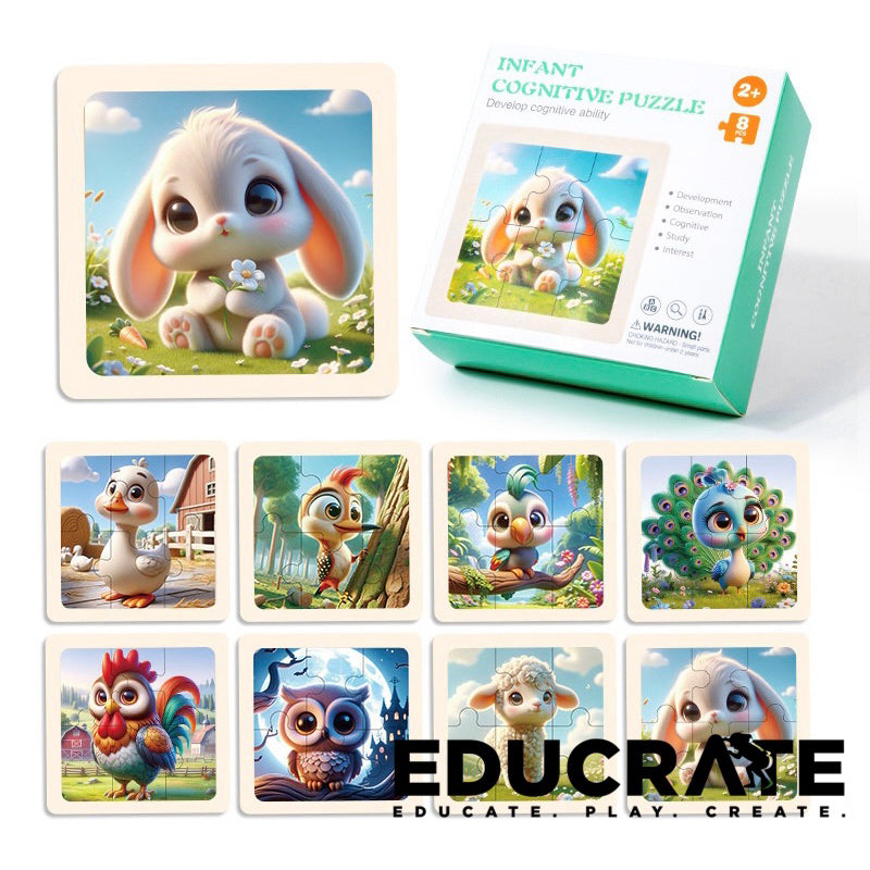 Infant Cognitive Jigsaw Puzzle 8pcs/box