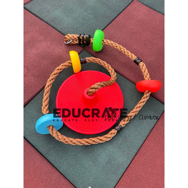 Disc Swing / Rope climber disc attachement for playground
