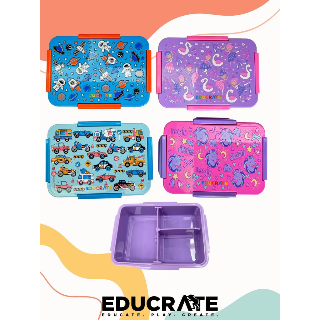 Snack Box with Compartment / Divider  Leak Proof Snackbox Lunch Kids School