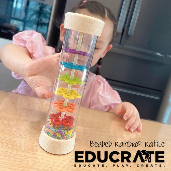 Beaded Raindrop Rattle / Shaker music rhythm soothing sensory noise